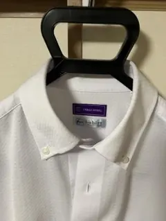 パーフェクトスーツファクトリーのアイシャツ ishirt パープルホワイトシャツ