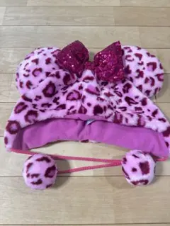 ディズニー ディズニーリゾート ヒョウ柄 レオパード ファンキャップ ピンク