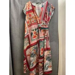 ★ZARA BASIC ボタニカル柄 ロングワンピース