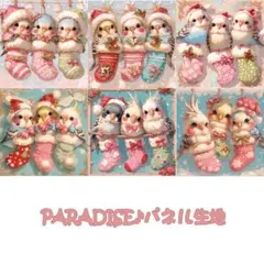 PARADISEパネル生地　 インコ柄　クリスマス