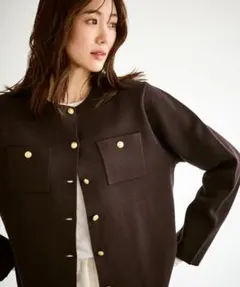 Ropé Picnic ミラノリブ金ボタンニットカーディガン