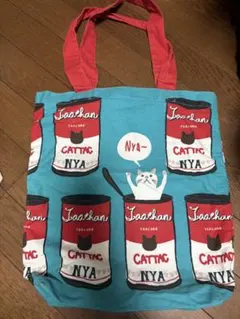 猫と缶詰デザイン トートバッグ