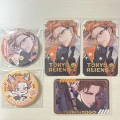 東京エイリアンズ 憂炎 ドレスアップ ハート 缶バッジ アクリルカード