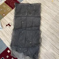 黒 シフォン ストール ショール　ビーズ装飾　パーティ