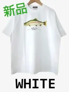 新品未使用！Eddie Bauer フィッシュプリントTシャツ　Sサイズ