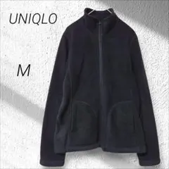 ユニクロ☆リバーシブルフリースジャケット　ボア　黒　ブラック　ボア　M