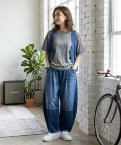 EASY BARREL DENIM イージーバレルデニム ブルー ニコアンド M