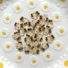 813 ハローキティ ヒョウ柄 ネイルパーツ