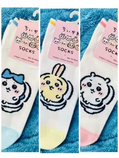 ちいかわ クルーソックス　3足セット （ちいかわ・ハチワレ・うさぎ）