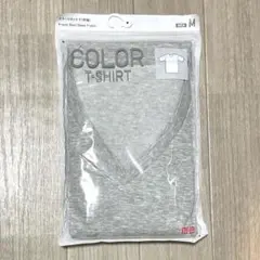 ユニクロ カラーVネックT 半袖 Mサイズ グレー