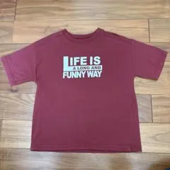ZARA KIDS ワインレッドロゴTシャツ　116cmのサムネイル