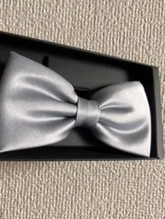 蝶ネクタイ　ボウタイ風　剣蝶ネクタイ グレー　シルバー　ブルー　青