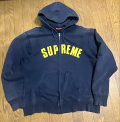 SUPREME ネイビー フルジップパーカー Supreme Reversible Work Zip Up Hooded Sweatshirt Navy Men's - FW25