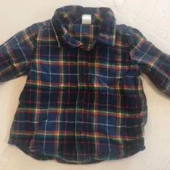 ★ギャップ★チェックシャツ★ネルシャツ★ネイビー系★90サイズ★