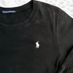Ralph Lauren Sport ブラック 長袖Tシャツ　ロゴ刺繍のサムネイル