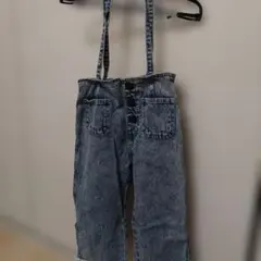 サスペンダー付きデニムパンツ 110cm