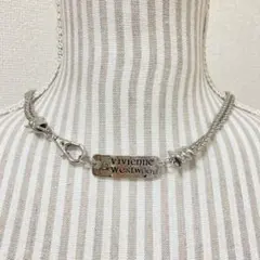 Vivienne Westwood✨プレートチェーンネックレス／シルバーのサムネイル
