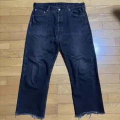 90s 501 ブラックデニム　鬼ヒゲ　ハチノス　usa製　ヴィンテージ　デニム