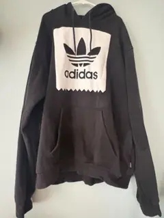 adidas トレフォイルロゴ プルオーバーパーカー ブラック