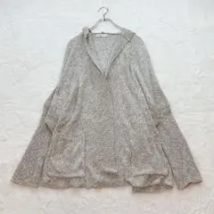 アバクロンビーアンドフィッチ【L】薄茶系 フード付ニットカーディガン ストレッチのサムネイル