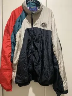90s Grand Casino ナイロンジャケット マルチカラー USA古着