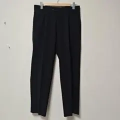 夏用​ヒューゴボス 高級バージンウール混 薄手スラックス パンツ 黒 44 Mのサムネイル