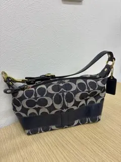 コーチ デニムハンドバッグ アクセサリーポーチ　シグネチャーワンショルダー