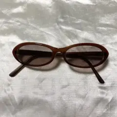 ブラウン オーバル型 サングラス