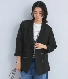 新品 人気 グリーンレーベル シアー ジャケット ショートサイズ 黒