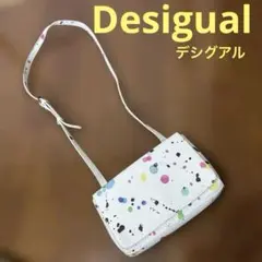 人気‼️希少‼️デシグアル　Desigual カラフルショルダーバッグ白のサムネイル