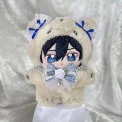 いつぬい ぬい服 ミニ リボンスタイ ブルー ホワイト 02のサムネイル