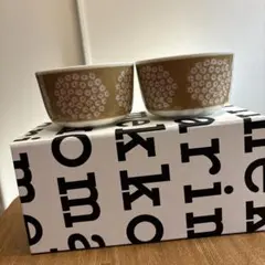 お値下げ!!marimekko プケッティ花柄陶器ボウル 2個セットのサムネイル
