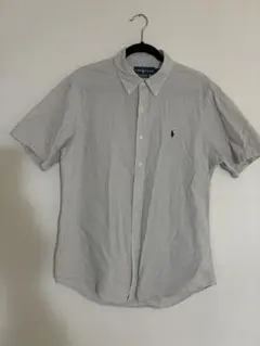 【極美品】ポロラルフローレン シアサッカー 半袖シャツ ストライプ Lサイズ