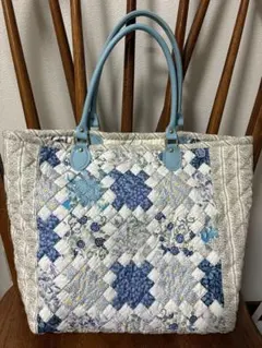 春色のトートバッグ　ハンドメイド パッチワークキルト　ポーチ
