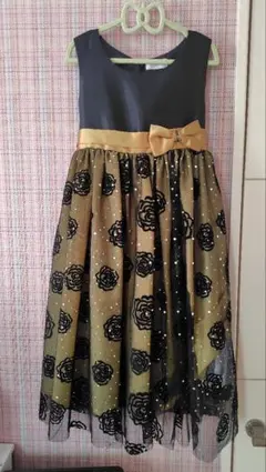 フォーマルドレス 黒✕金