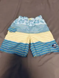 男の子用水着 青・黄色 ストライプ　120-130