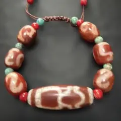 西蔵上肯護摩供龍紋吉祥八角型魔法陣七眼（七星陣七眼）梵字（キリーク）ネックレス 西蔵上肯護摩供龍紋吉祥八角型魔法陣七眼（七星陣七眼）梵字（キリーク