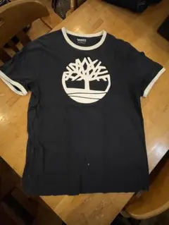 希少 リンガーt Timberland ネイビー Tシャツ ツリーロゴ