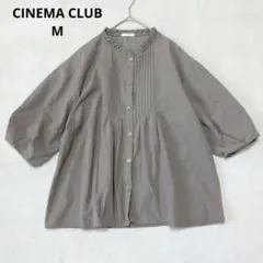 시네마 클럽 3/4 슬리브 블라우스 볼륨 슬리브 러플 카라 그레이지 M