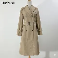 HusHusH ロング トレンチコート ベージュ M コットン混 春秋