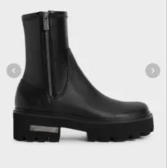 CHARLES & KEITH サイドジップ アンクルブーツ