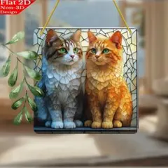 装飾 ステンドグラス シャム猫 猫 窓飾り インテリア ca