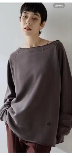 ウィムガゼット　裏毛オフショルダープルオーバー