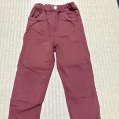 ラポシェビスキュイ　うさき　ポケット　パンツ　ボルドー　100cm 裏起毛　赤