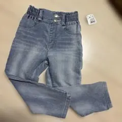 デニム風パンツ 100cm ライトグレー