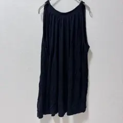 美品★ GAP 【フリー】　ノースリーブ チュニック トップス ブラック　通勤
