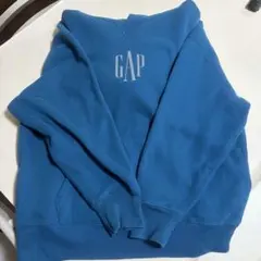GAP ギャップ パーカー 両面リフレクターロゴ ブルー L y2k