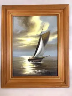 帆船の絵画 木製フレーム 約60cm×50cm No.4 帆船の絵画 木製フレーム 約60cm×50cm No.4 - メルカリ