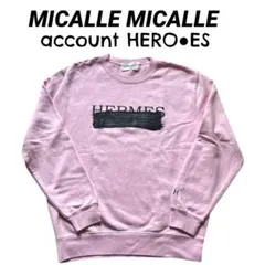 MICALLE MICALLE スウェット ピンク Hロゴ トレーナー