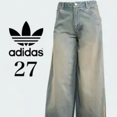 新品27】当日発送★adidasプレミアムエッセンシャルズ デニムパンツ青ブルー